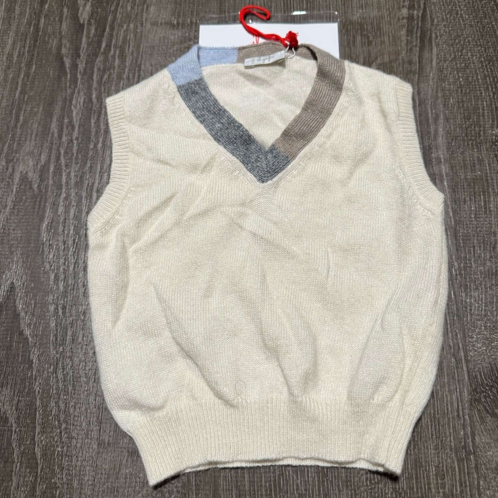 Il Gufo**Wool Blend Baby Boy Vest***Size 6 mo. $189 NWT